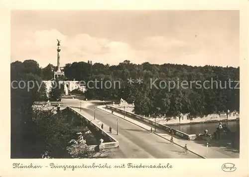 AK / Ansichtskarte Muenchen Prinzregentenbruecke Friedenssaeule Kat. Muenchen