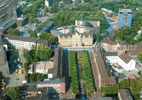 AK / Ansichtskarte Oberhausen Fliegeraufnahme Friedensplatz Amtsgericht Bahnhof Kat. Oberhausen