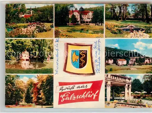 AK / Ansichtskarte Bad Salzschlirf Kurhaus Kurgarten Weiher Brunnen Kat. Bad Salzschlirf