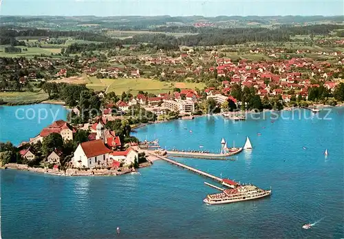 AK / Ansichtskarte Wasserburg Bodensee Fliegeraufnahme Kat. Wasserburg (Bodensee)