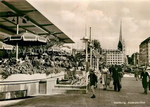 AK / Ansichtskarte Hamburg Alsterpavillon Gaststaette Terrasse Kat. Hamburg