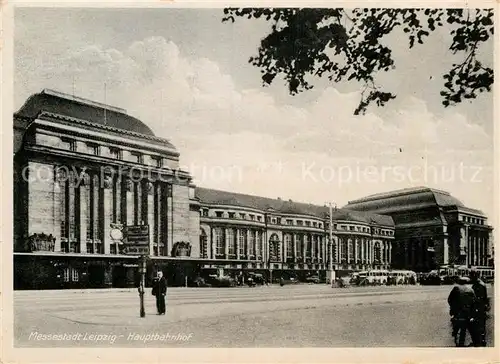 AK / Ansichtskarte Leipzig Hauptbahnhof Messestadt Kat. Leipzig