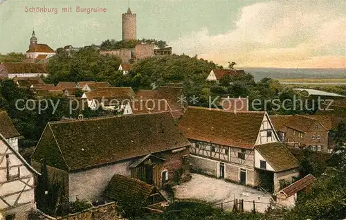 AK / Ansichtskarte Schoenburg Naumburg Burgruine Kat. Schoenburg Naumburg