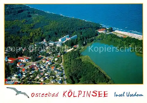 AK / Ansichtskarte Koelpinsee Usedom Fliegeraufnahme Kat. Usedom