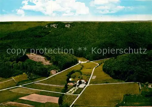 AK / Ansichtskarte Zersen Fliegeraufnahme Gast  Pensionshaus Pappmuehle Kat. Hessisch Oldendorf