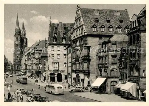 AK / Ansichtskarte Nuernberg Koenigstrasse Kirche Kat. Nuernberg