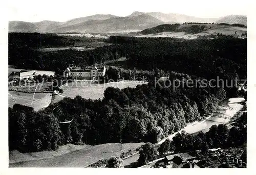 AK / Ansichtskarte Traunstein Oberbayern Englisches Institut Sparz Fliegeraufnahme Kat. Traunstein