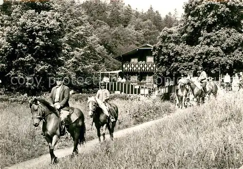 AK / Ansichtskarte Wernigerode Harz HO Gaststaette Christianental Reittouristik Ausritt Kat. Wernigerode