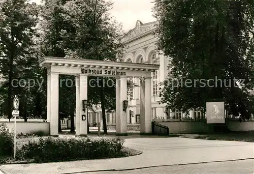 AK / Ansichtskarte Schoenebeck Salzelmen Eingang zum Volksbad Kat. Schoenebeck