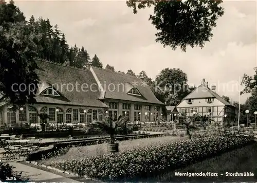 AK / Ansichtskarte Wernigerode Harz Storchmuehle Restaurant Terrasse Kat. Wernigerode