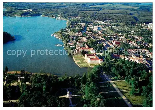 AK / Ansichtskarte Rheinsberg Fliegeraufnahme mit Schloss Schlosspark Grienericksee Kat. Rheinsberg