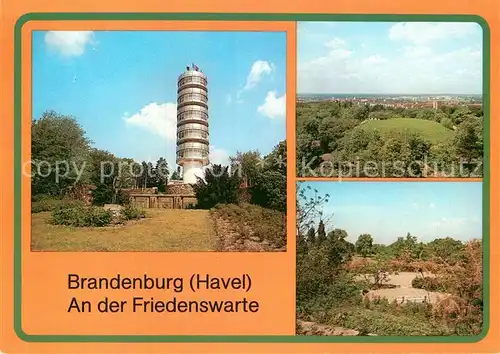 AK / Ansichtskarte Brandenburg Havel Friedenswarte Volkspark Marienberg Kat. Brandenburg