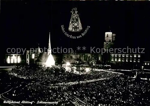 AK / Ansichtskarte Altoetting Wallfahrtskirche Lichterprozession Kat. Altoetting