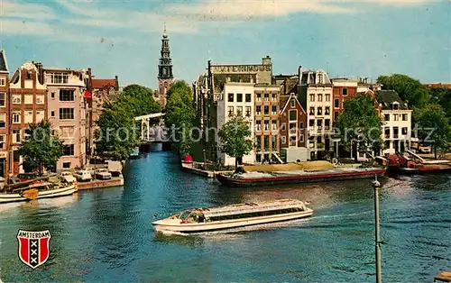 AK / Ansichtskarte Amsterdam Niederlande Binnen Amstel en Groenburgwal Ausflugsboot Kat. Amsterdam