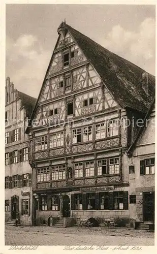 AK / Ansichtskarte Dinkelsbuehl Gasthof Deutsches Haus  Kat. Dinkelsbuehl