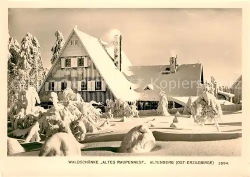 AK / Ansichtskarte Altenberg Erzgebirge Waldschaenke Altes Raupennest Kat. Geising