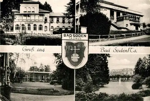 AK / Ansichtskarte Bad Soden Taunus Baederhaus Inhalatorium Wandelhalle Thermalquellen Kat. Bad Soden am Taunus