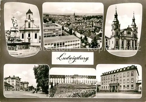 AK / Ansichtskarte Ludwigsburg Wuerttemberg Schloss Kirche Panorama