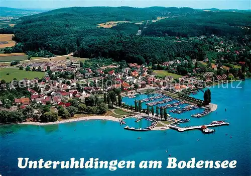 AK / Ansichtskarte Unteruhldingen Fliegeraufnahme mit Hafen Kat. Uhldingen Muehlhofen