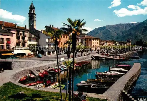AK / Ansichtskarte Ascona Lago Maggiore Uferstrasse am Hafen
