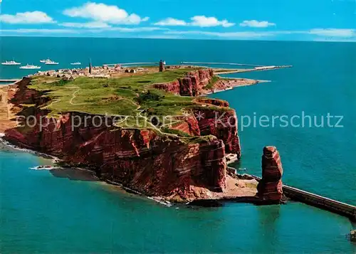 AK / Ansichtskarte Insel Helgoland Nordwestkueste und Oberland Lange Anne Nordseeinsel Fliegeraufnahme Kat. Helgoland