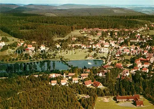 AK / Ansichtskarte Hahnenklee Bockswiese Harz Kurort Wintersportplatz Fliegeraufnahme Kat. Goslar