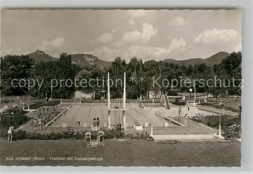 AK / Ansichtskarte Bad Honnef Freibad mit Siebengebirge Kat. Bad Honnef