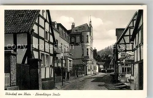 AK / Ansichtskarte Rhoendorf Loewenburger Strasse  Kat. Bad Honnef