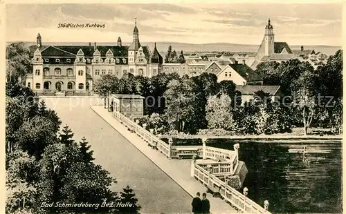 AK / Ansichtskarte Bad Schmiedeberg Staedtisches Kurhaus Bruecke  Kat. Bad Schmiedeberg Duebener Heide