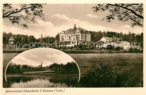 AK / Ansichtskarte Schmeckwitz Schloss Kirche Teilansicht  Kat. Raeckelwitz