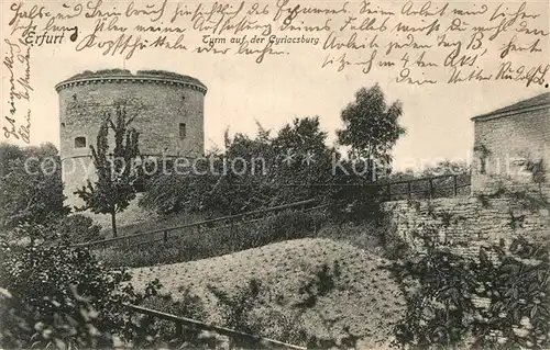 AK / Ansichtskarte Erfurt Turm auf der Cyraiesburg Kat. Erfurt