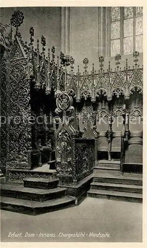 AK / Ansichtskarte Erfurt Dom Inneres Chorgestuehl Nordseite Kat. Erfurt