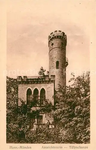 AK / Ansichtskarte Hannoversch Muenden Aussichtsturm Tillyschanze Kat. Hann. Muenden