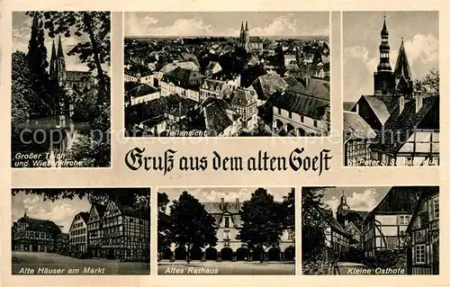 AK / Ansichtskarte Soest Arnsberg Grosser Teich Wieserkirche Rathaus Osthoefe Peter und Patroklus