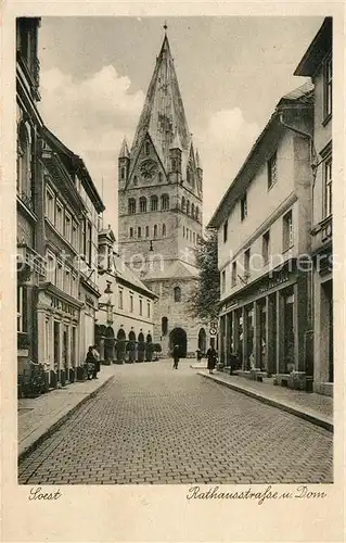 AK / Ansichtskarte Soest Arnsberg Rathausstrasse Dom