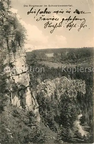 AK / Ansichtskarte Schwarzwassertal Erzgebirge Ringmauer Kat. Zoeblitz