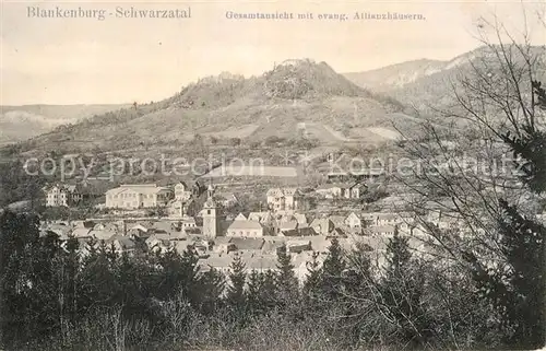 AK / Ansichtskarte Blankenburg Bad Panorama Evangelische Allianzhaeuser Kat. Bad Blankenburg