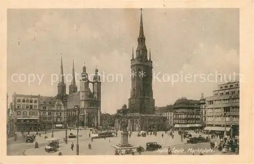 AK / Ansichtskarte Halle Saale Marktplatz Kat. Halle