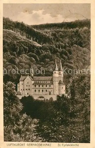 AK / Ansichtskarte Gernrode Harz Sankt Cyriakikirche Kat. Gernrode Harz