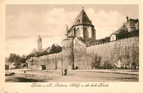 AK / Ansichtskarte Hoechst Main Schloss alte katholische Kirche Kat. Frankfurt am Main