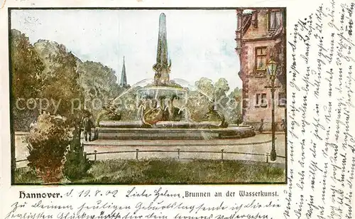 AK / Ansichtskarte Hannover Brunnen Wasserkunst Kat. Hannover