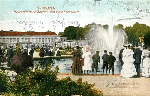 AK / Ansichtskarte Hannover Herrenhaeuser Garten Goldfischteich Kat. Hannover