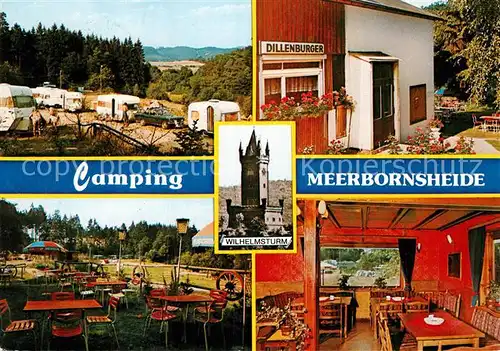 AK / Ansichtskarte Dillenburg Waldhaus Meerbornsheide Camping Wilhelmsturm Kat. Dillenburg