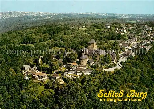 AK / Ansichtskarte Burg Wupper Fliegeraufnahme mit Schloss Burg Kat. Solingen