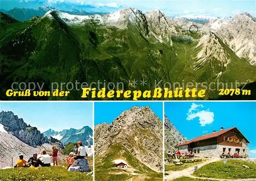 AK / Ansichtskarte Fiderepasshuette Panorama Teilansichten Kat. Oberstdorf