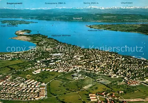 AK / Ansichtskarte Radolfzell Bodensee Fliegeraufnahme Kat. Radolfzell am Bodensee