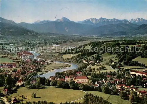 AK / Ansichtskarte Bad Toelz Fliegeraufnahme Isartal mit Seekar Juifen Demmeljoch Kat. Bad Toelz