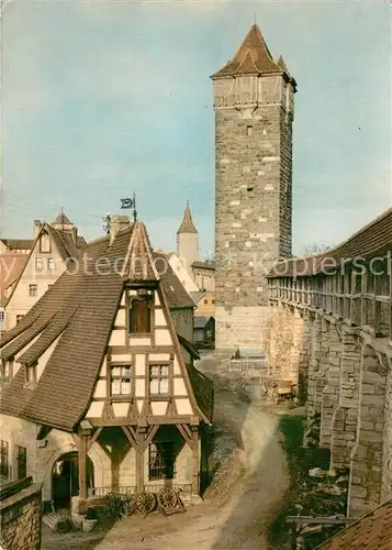 AK / Ansichtskarte Rothenburg Tauber Alte Schmiede und Roederturm Kat. Rothenburg ob der Tauber