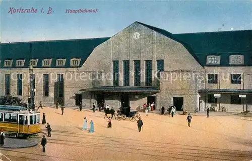 AK / Ansichtskarte Karlsruhe Baden Hauptbahnhof