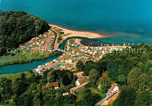 AK / Ansichtskarte Gluecksburg Ostseebad Fliegeraufnahme Campingplatz Schwennau Kat. Gluecksburg (Ostsee)